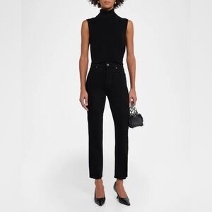 Veronica Beard Dark Night Ryle High Slim Straight Rise Blue Jeans